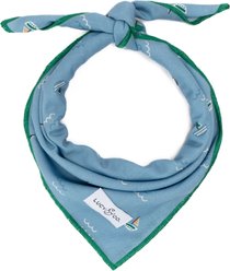 Lucy & Co. The Set Sail Dog Bandana, Blue, Small