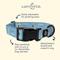 Show in main carousel: Lucy & Co. The Set Sail Dog Collar, Blue, Large: 16 to 26-in neck slide 2 of 3