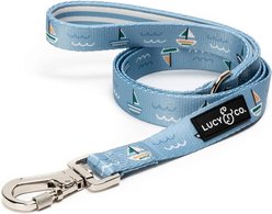 Lucy & Co. The Set Sail Dog Leash, Blue, Large:5-ft long, 1-in wide