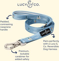 Lucy & Co. The Set Sail Dog Leash, Blue, Small: 5-ft long, 0.6-in wide slide 2 of 4