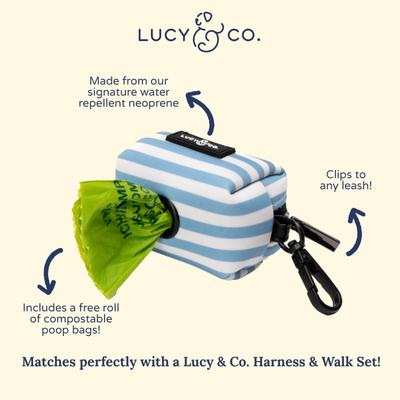 Show full view: Lucy & Co. The Set Sail Poop Bag Holder, Blue slide 3 of 3
