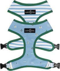 Lucy & Co. The Set Sail Reversible Dog Harness, Blue, Medium: 17 to 23-in chest