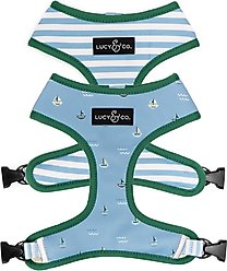 Lucy & Co. The Set Sail Reversible Dog Harness, Blue, X-Small: 12 to 15-in chest