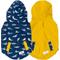 Show in main carousel: Lucy & Co. The Shark Attack Reversible Waterproof Dog Raincoat, Blue/Yellow, Medium slide 1 of 8