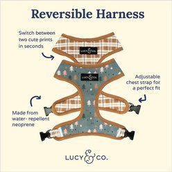 Lucy & Co. The Take a Hike Reversible Dog Harness, Green, Medium: 17 to 23-in chest slide 2 of 6