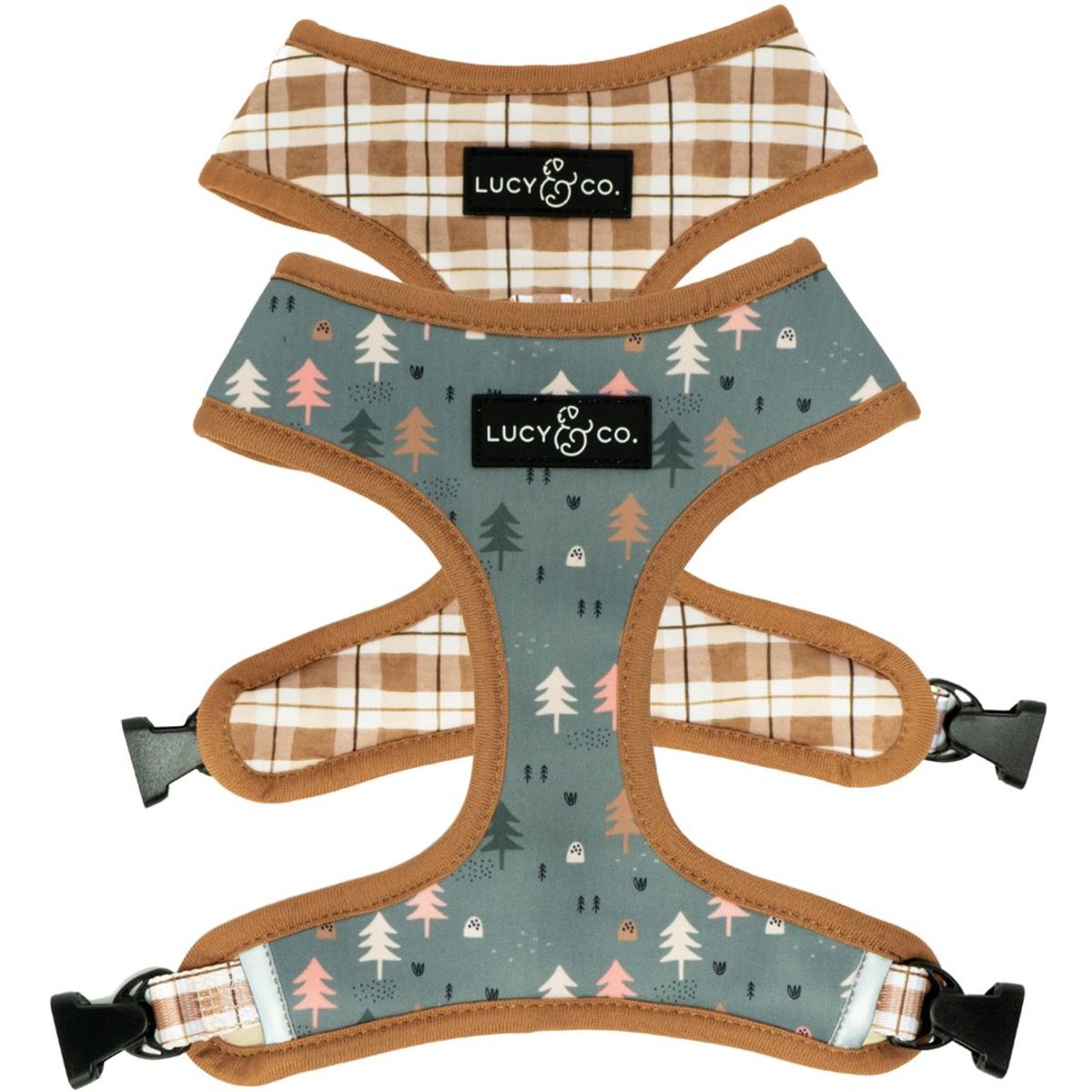 Lucy & Co. The Take a Hike Reversible Dog Harness, Green, X-Large: 23 to 32-in chest