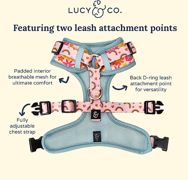 Lucy & Co. The Y2K Baby No-Pull Dog Harness, Pink
