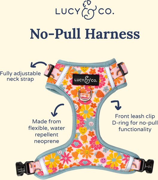 Lucy & Co. The Y2K Baby No-Pull Dog Harness, Pink