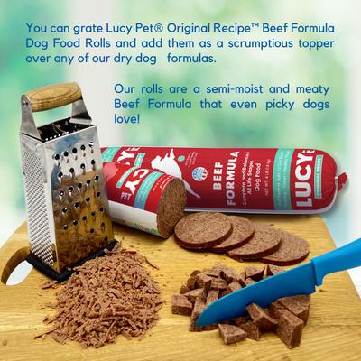 Show full view: Lucy Pet Products Beef Formula Dog Food Roll, 2.5-lb bag slide 4 of 10