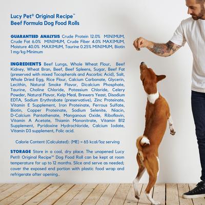 Show full view: Lucy Pet Products Beef Formula Dog Food Roll, 2.5-lb bag slide 6 of 10