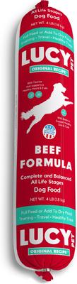 Show full view: Lucy Pet Products Beef Formula Dog Food Roll, 4-lb bag slide 1 of 10