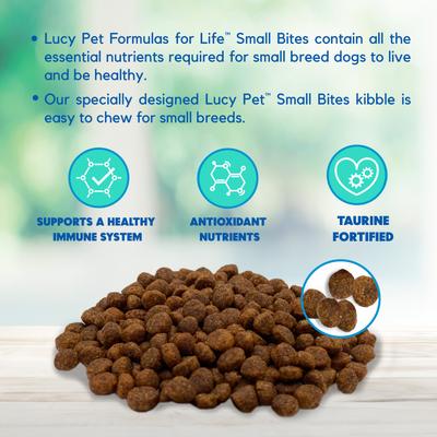 Show full view: Lucy Pet Products Chicken, Brown Rice & Pumpkin Limited Ingredient Diet Small Bites Dog Food, 4.5-lbs bag slide 5 of 9