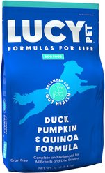 Lucy Pet Products Formulas for Life Grain-Free Duck, Pumpkin & Quinoa Formula Dry Dog Food, 12-lb bag