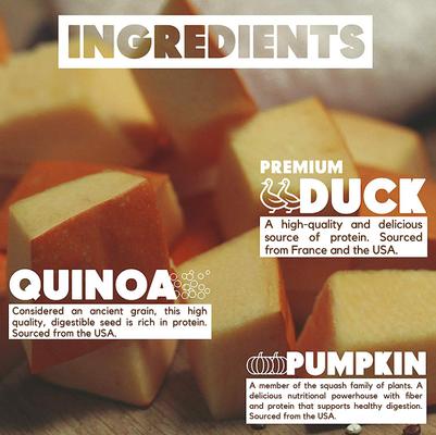 Show full view: Lucy Pet Products Formulas for Life Grain-Free Duck, Pumpkin & Quinoa Formula Dry Dog Food, 12-lb bag slide 7 of 10