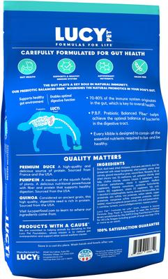 Show full view: Lucy Pet Products Formulas for Life Grain-Free Duck, Pumpkin & Quinoa Formula Dry Dog Food, 12-lb bag slide 3 of 10