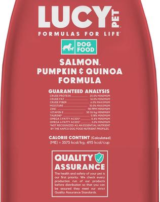 Show full view: Lucy Pet Products Formulas for Life Grain-Free Salmon, Pumpkin & Quinoa Formula Dry Dog Food, 25-lb bag slide 7 of 11