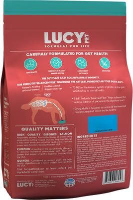 Show full view: Lucy Pet Products Formulas for Life Grain-Free Salmon, Pumpkin & Quinoa Formula Dry Dog Food, 4.5-lb bag slide 3 of 11