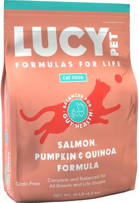 Show full view: Lucy Pet Products formulas for Life Salmon, Pumpkin & Quinoa formula Grain-Free Dry Cat Food, 10-lb bag slide 1 of 11