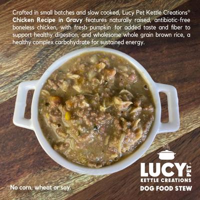 Show full view: Lucy Pet Products Kettle Creations Chicken Recipe in Gravy Wet Dog Food, 12.5-oz can, case of 12 slide 5 of 8