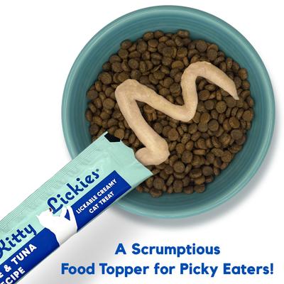 Show full view: Lucy Pet Products Kitty Lickies Sardine & Tuna Recipe Grain-Free Lickable Cat Treat, 0.5-oz tube, 4 count slide 6 of 8