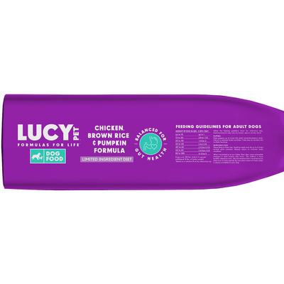 Show full view: Lucy Pet Products Limited Ingredient Diet Chicken, Brown Rice & Pumpkin Formula Dry Dog Food, 12-lb bag slide 10 of 11