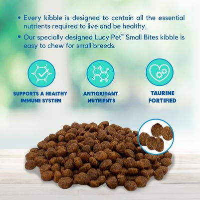 Show full view: Lucy Pet Products Salmon, Pumpkin & Quinoa Small Bites Dog Food, 4.5-lbs bag slide 4 of 8