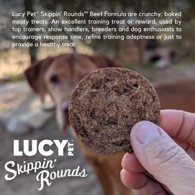Show full view: Lucy Pet Products Skippin' Rounds Pea-Free Beef Formula Crunchy Dog Treats, 8-oz bag slide 5 of 6