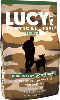 Show full view: Lucy Pet Products Tactical Fuel Chicken, Brown Rice & Oatmeal Adult Dry Dog Food, 30-lb bag slide 1 of 7