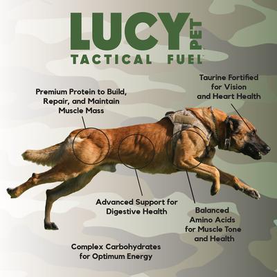Show full view: Lucy Pet Products Tactical Fuel Chicken, Brown Rice & Oatmeal Adult Dry Dog Food, 30-lb bag slide 5 of 7