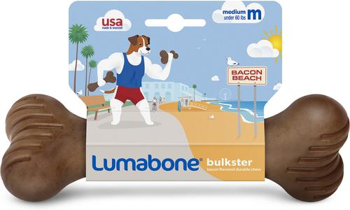 Show full view: Lumabone Bulkster Bacon Flavor Dog Toy, Medium slide 3 of 8
