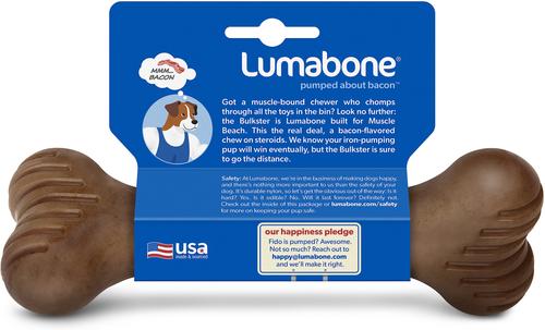 Show full view: Lumabone Bulkster Bacon Flavor Dog Toy, Medium slide 4 of 8