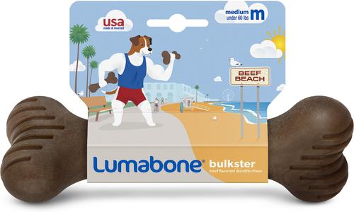 Show full view: Lumabone Bulkster Beef Flavor Dog Toy, Medium slide 3 of 8