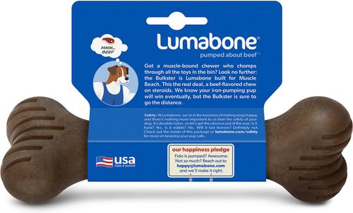 Show full view: Lumabone Bulkster Beef Flavor Dog Toy, Medium slide 4 of 8