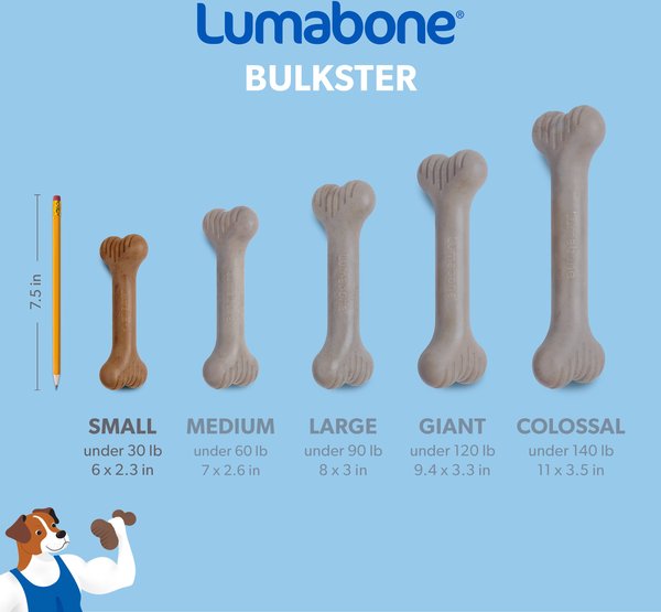 Lumabone Bulkster Beef Flavor Dog Toy