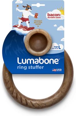 Show full view: Lumabone Ring-Stuffer Bacon Flavor Dog Toy, Large slide 3 of 8