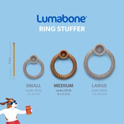 Show full view: Lumabone Ring-Stuffer Bacon Flavor Dog Toy, Medium slide 6 of 8