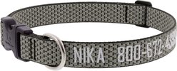 LupinePet Personalized ECO Recycled Dog Collar, Large: 16 to 28-in neck, 1-in wide, Granite