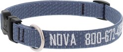 LupinePet Personalized ECO Recycled Dog Collar, Large: 15 to 25-in neck, 3/4-in wide, Mountain Lake