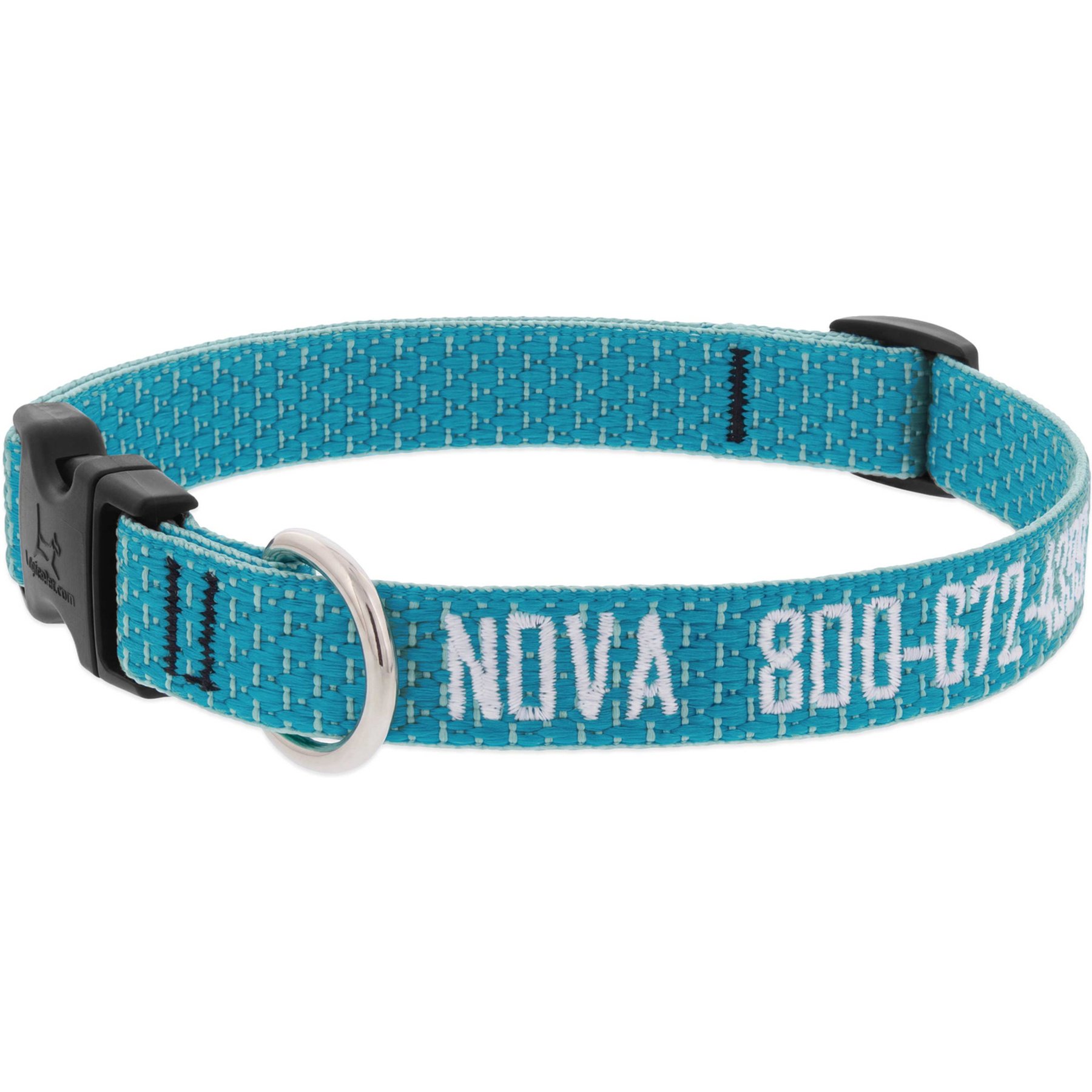 LupinePet Personalized ECO Recycled Tropical Sea Dog Collar, Large: 15 to 25-in neck, 3/4-in wide