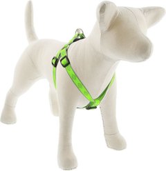 LupinePet Reflective Diamonds Step In Dog Harness, Green Diamond, Small: 15 to 21-in chest, 3/4-in wide