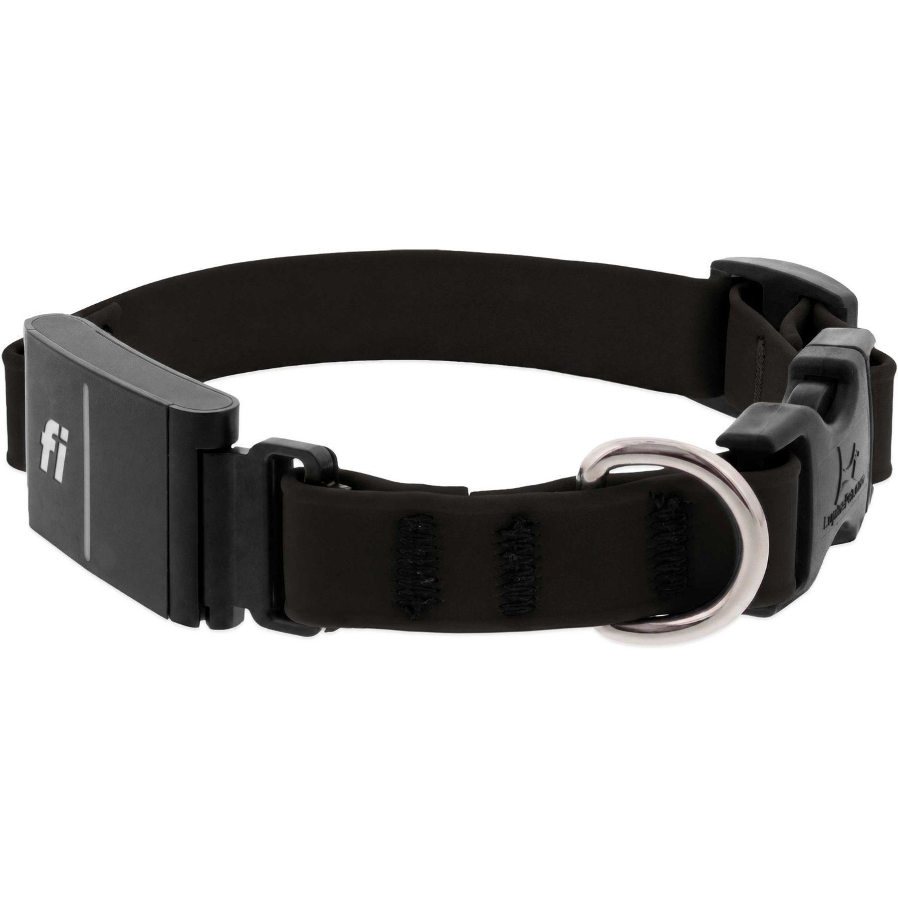 LupinePet Splash Waterproof Fi-Compatible GPS Dog Collar, Jet Black, X-Small: 11.5-13.5-in neck, 3/4-in wide