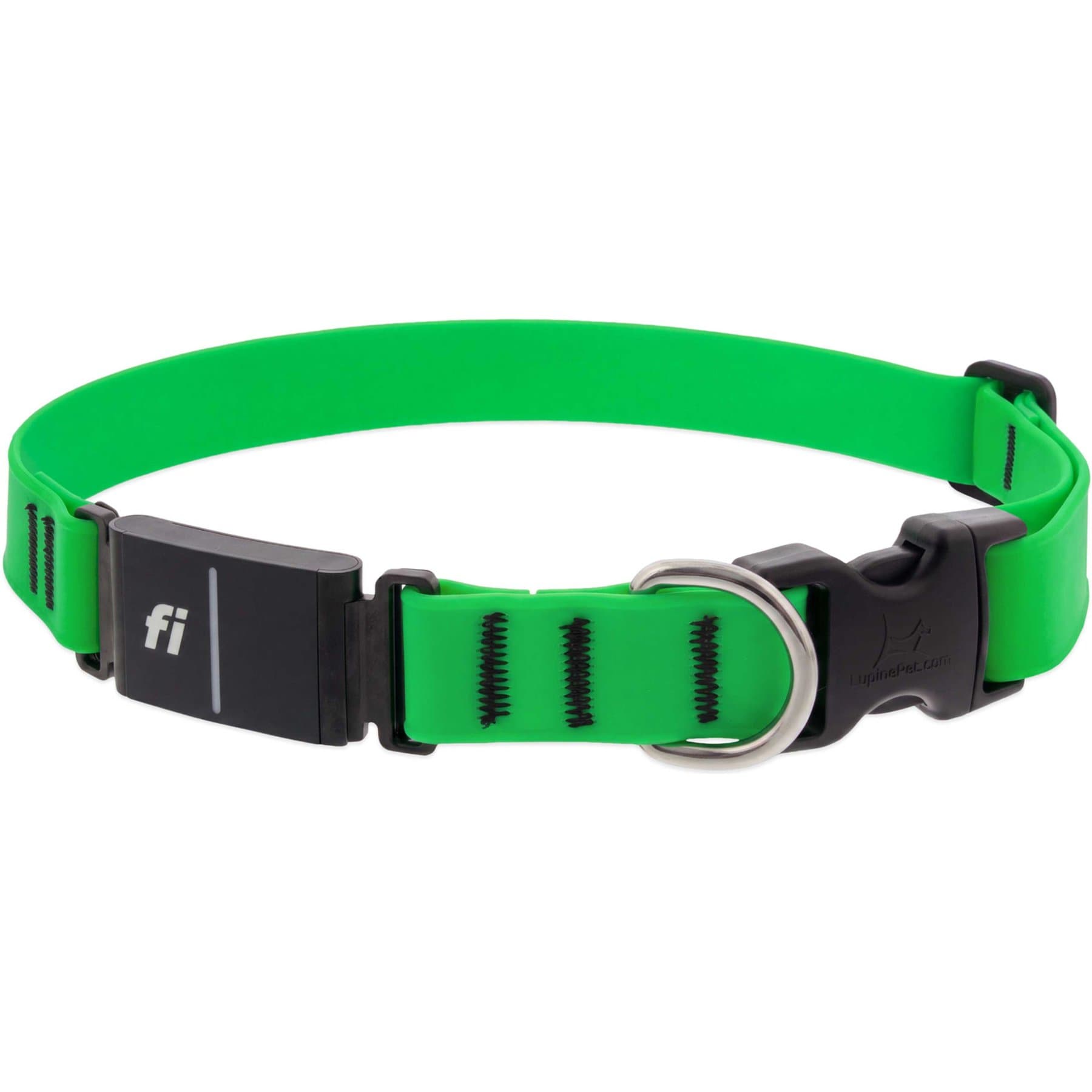 LupinePet Splash Waterproof Fi-Compatible GPS Dog Collar, Neon Green, Small: 13-16-in neck, 1-in wide