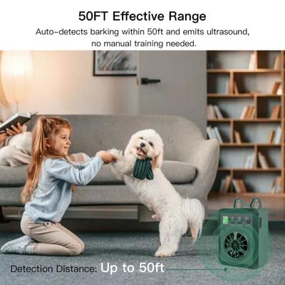 Show full view: LvLrister Rechargeable Weather-Proof Ultrasonic Dog Bark Control Training, Green, Small, Medium & Large slide 2 of 9