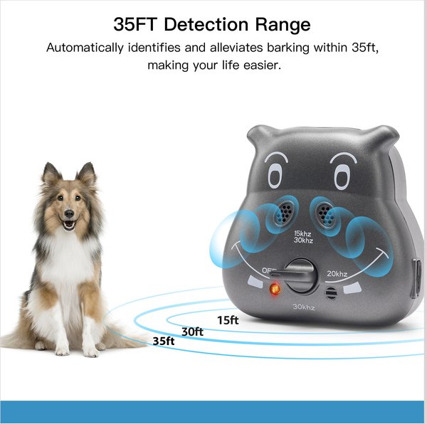 LvLrister Automatic Ultrasonic with Solar Energy & 3 Frequency Levels Dog Bark Control, Green