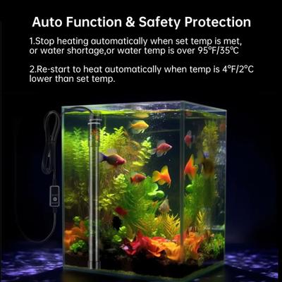 Show full view: LvLrister Titanium Thermostat with Intelligent LED Display Submersible Aquarium Heater, 12.8-in, 300-watt slide 3 of 10