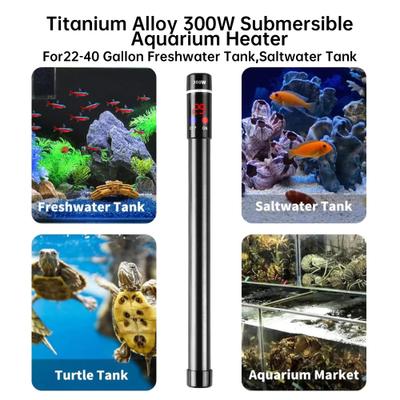 Show full view: LvLrister Titanium Thermostat with Intelligent LED Display Submersible Aquarium Heater, 12.8-in, 300-watt slide 4 of 10
