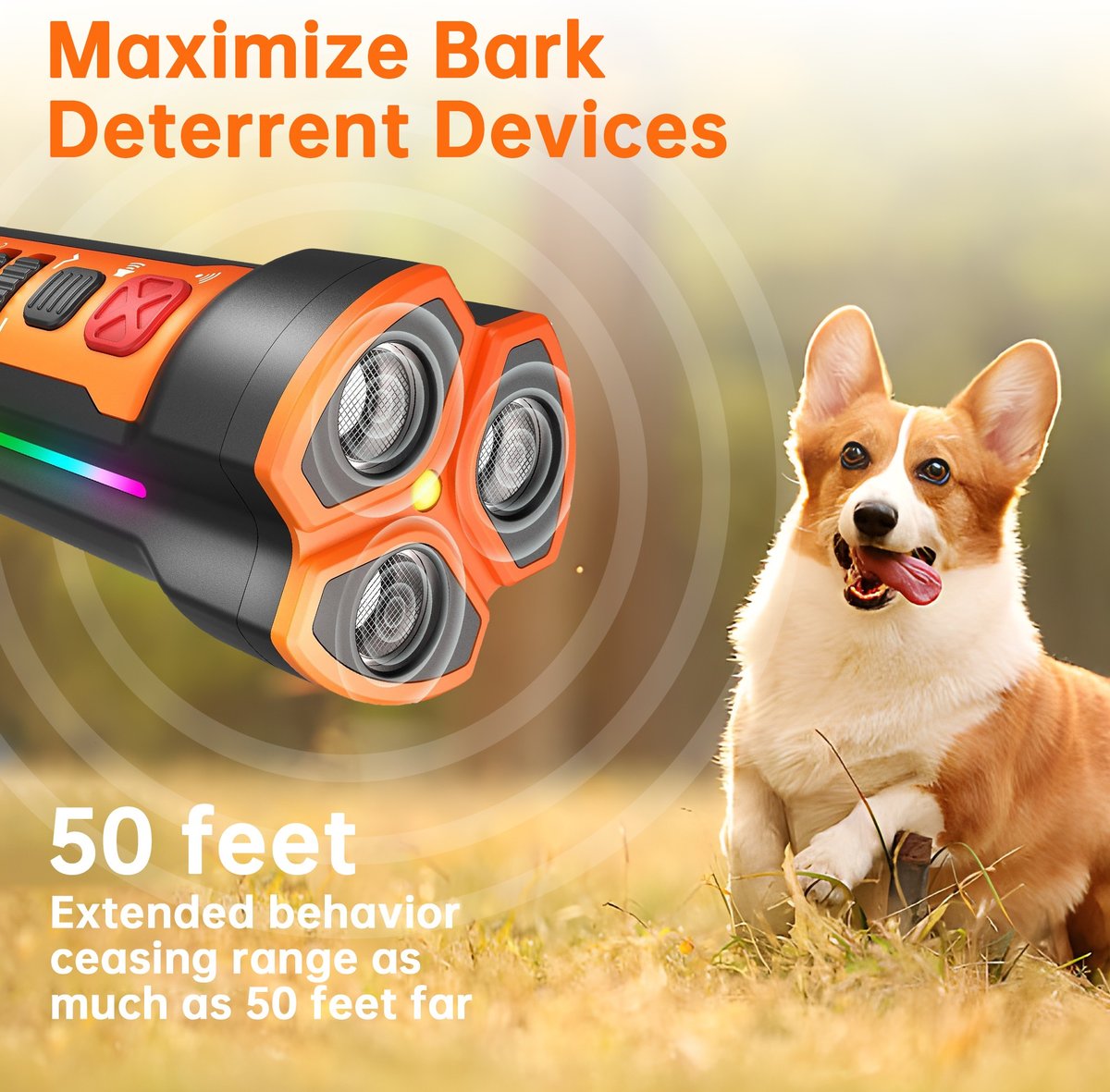 LvLrister Ultrasonic Anti-Barking Control Dog Bark Detterent Device, Small