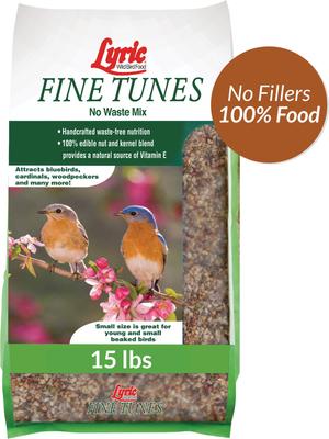 Show full view: Lyric Delite High Protein No Waste Mix, 20-lb bag + Fine Tunes No Waste Mix Wild Bird Food, 15-lb bag slide 6 of 9