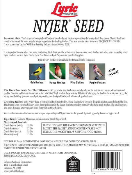 Lyric Nyjer Seed Wild Bird Food, 10-lb bag
