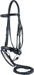 M. Toulouse Euro Style Dressage Bridle, Chocolate, Cob slide 2 of 2